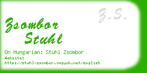 zsombor stuhl business card